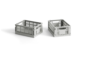 HAY - COLOUR CRATE MINI 2PK - LIGHT GREY